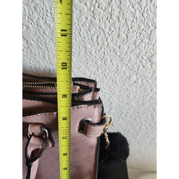 Guess Pink Logo Faux Leather Handbag - Picture 10 of 11